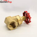 Gutentop Made In Italy Big Port DN20 Brass Gate Valves With Iron Or Brass Stem